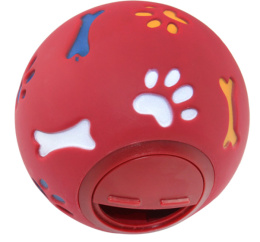 Bubu Pets - Piłka na przysmaki - Czerwona - 7,5 cm