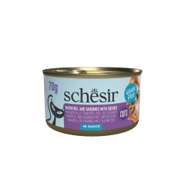 SHESIR Sardynki i makrela z kalmarami kawałki w sosie 70g