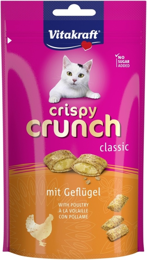Przysmak Crispy Crunch Drób dla kota 60g Przysmak Crispy Crunch Drób dla kota 60g