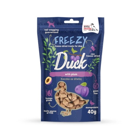 Liofilizowane przysmaki dla psa Kaczka ze śliwką FREEZY 40g