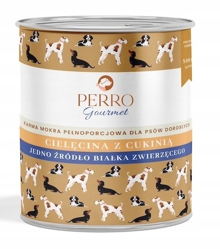 Perro Cielęcina z Cukinią 800g