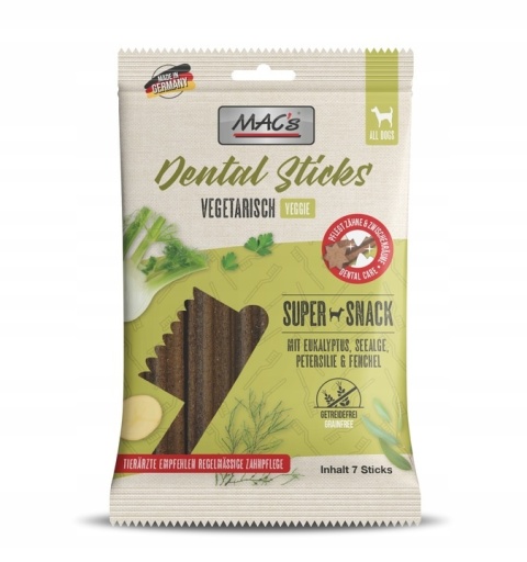 Mac Dental Sticks Wegetariańskie 180g Mac Dental Sticks Wegetariańskie 180g
