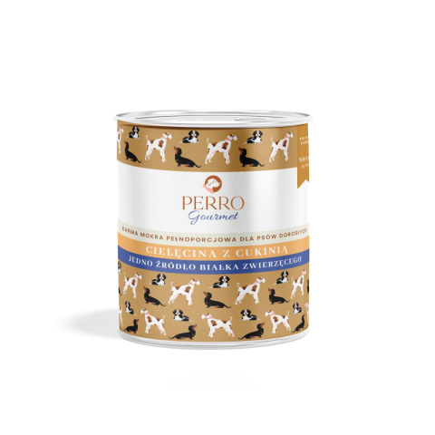 Perro - Gourmet MONO - Cielęcina z cukinią - 800g Perro - Gourmet MONO - Cielęcina z cukinią - 800g