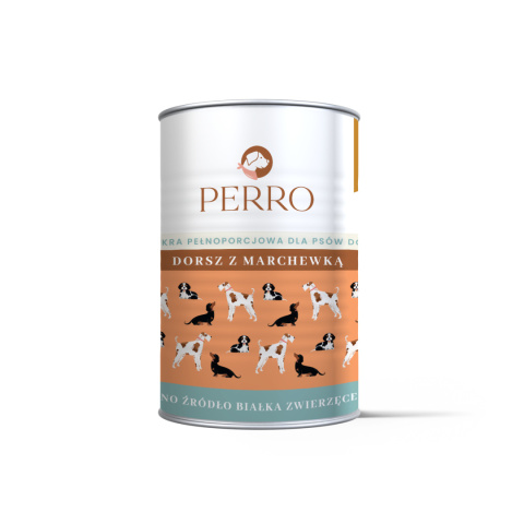 Perro - Gourmet MONO - Dorsz z marchewka - 410g Perro - Gourmet MONO - Dorsz z marchewka - 410g