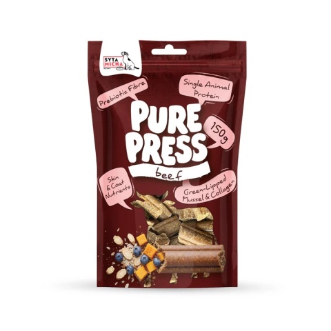 Pure Press smaczki dla psa Beef 150g