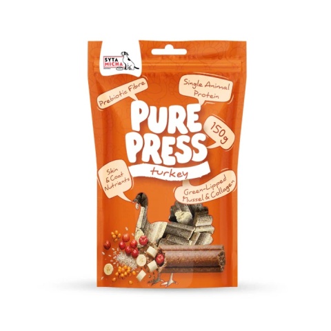 Pure Press smaczki dla psa Turkey 150g