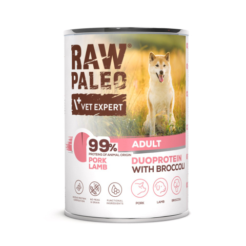 RAW PALEO PORK LAMB ADULT 400G