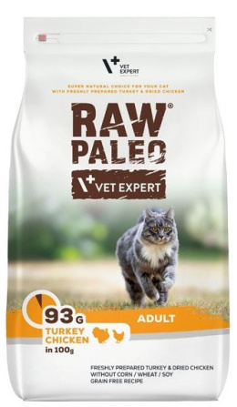 Raw Paleo - Adult Cat - INDYK i KURCZAK - 250g