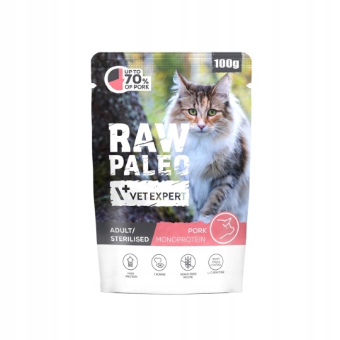 Raw Paleo Sterilised Monoproteina Wieprzowina 100g Raw Paleo Sterilised Monoproteina Wieprzowina 100g