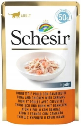 Schesir Tuńczyk Kurczak Krewetki 50g