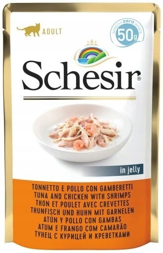 Schesir Tuńczyk Kurczak Krewetki 50g