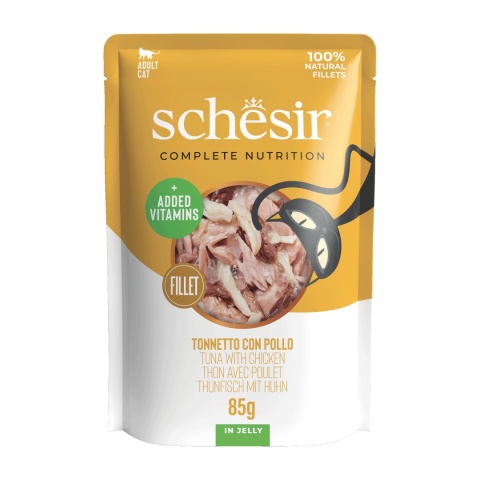 SCHESIR Tuńczyk z Kurczakiem w Galarecie 85g SCHESIR Tuńczyk z Kurczakiem w Galarecie 85g