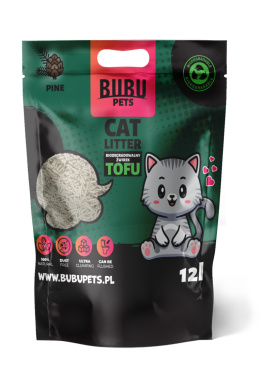 Bubu Pets - Żwirek BIODEGRADOWALNY Tofu - SOSNA- 5kg / 12L