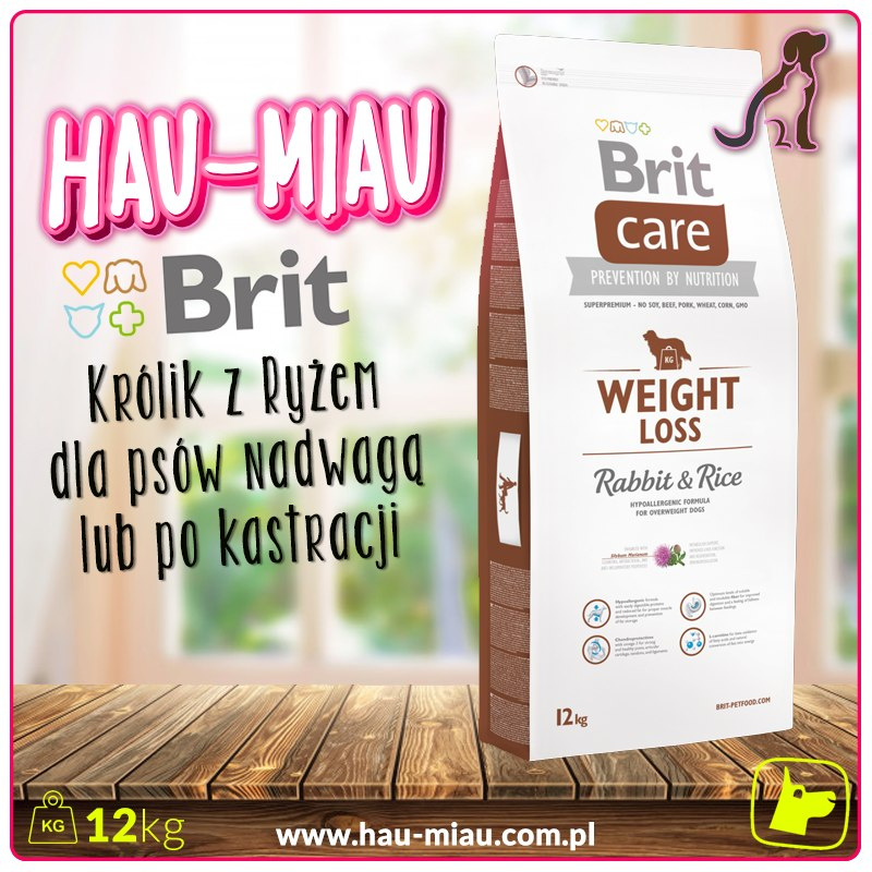 Brit Care - Weight Loss - KRÓLIK & RYŻ - 12 KG Brit Care - Weight Loss - KRÓLIK & RYŻ - 12 KG