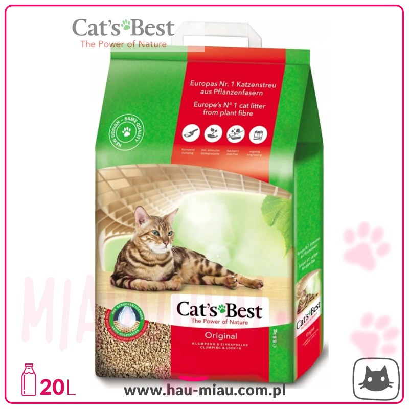 Cat`s Best - Żwirek naturalny Orginal - 20 L / 8,6kg Cat`s Best - Żwirek naturalny Orginal - 20 L / 8,6kg