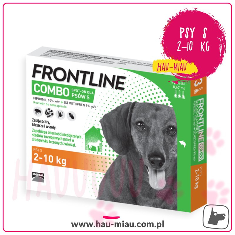 Merial - Frontline Combo S - dla psób 2-10 KG - 3 szt. - Na pchły, wszy, kleszcze, pasożyty Merial - Frontline Combo S - dla psób 2-10 KG - 3 szt. - Na pchły, wszy, kleszcze, pasożyty