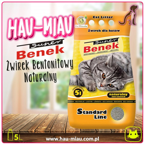 Super Benek - Standard line - Żwirek Naturalny - 5 L Super Benek - Standard line - Żwirek Naturalny - 5 L