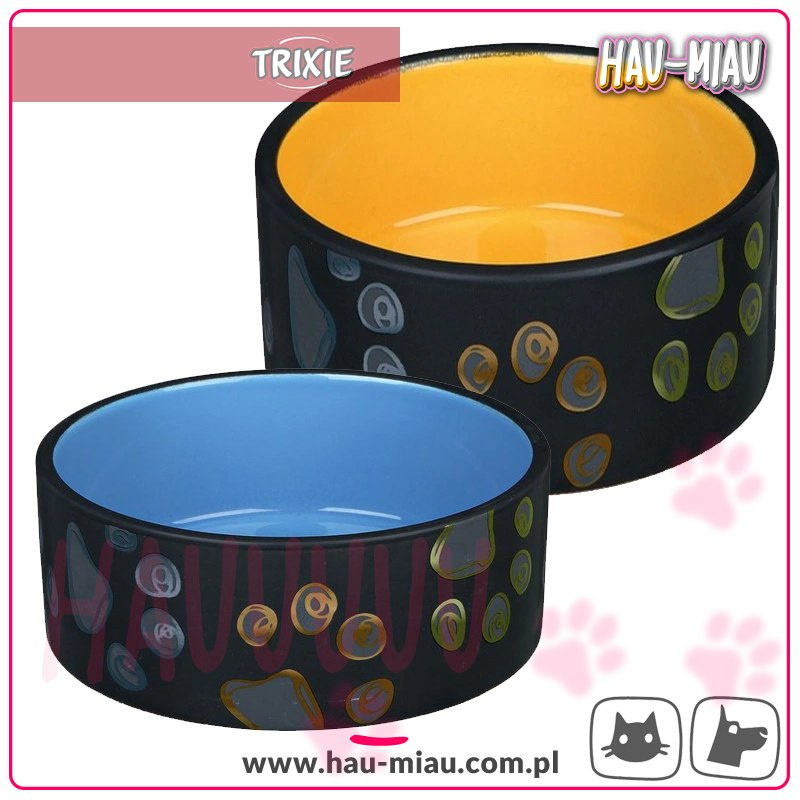 Trixie - Ceramiczna miska - Czarna + Niebieska lub żółta 15 cm / 750ml Trixie - Ceramiczna miska - Czarna + Niebieska lub żółta 15 cm / 750ml