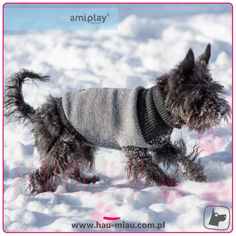 AmiPlay - Sweterek dla psa Oslo - CZERWONY - rozmiar 23 cm AmiPlay - Sweterek dla psa Oslo - CZERWONY - rozmiar 23 cm