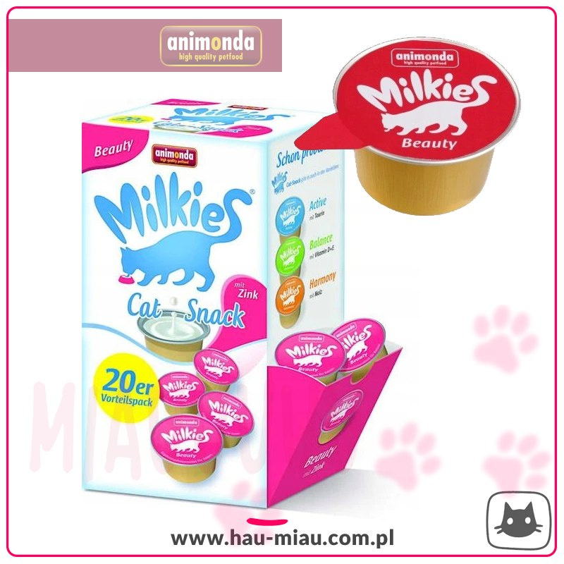 Animonda - Przysmak Milkies Snacks dla kota - Z CYNKIEM - 20x15g Animonda - Przysmak Milkies Snacks dla kota - Z CYNKIEM - 20x15g