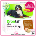 Bayer - Drontal Plus Flavour - Tableki odrobaczające dla psów 35kg - 2 szt.