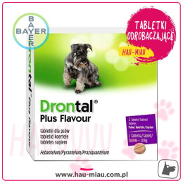 Bayer - Drontal Plus Flavour - Tableki odrobaczające dla psów - 2 szt.
