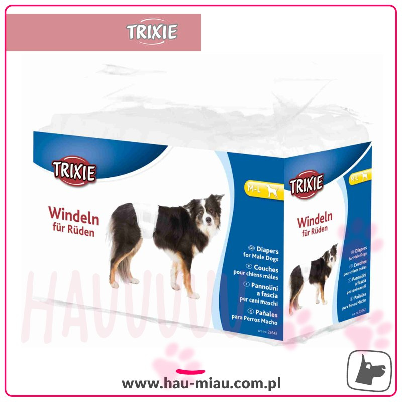 Trixie - Pieluchy dla psów - 12 szt - rozmiar M-L Trixie - Pieluchy dla psów - 12 szt - rozmiar M-L