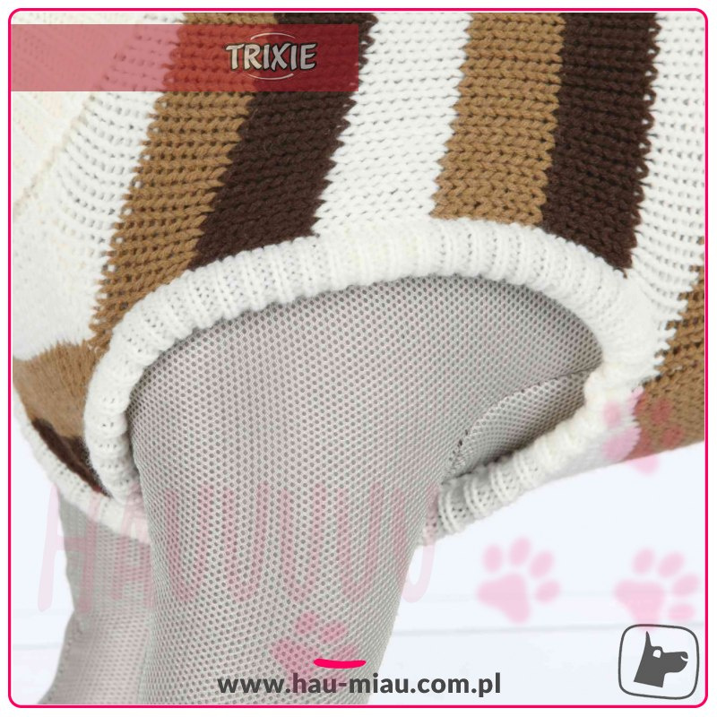 Trixie - Sweterek / Pulower - Hamilton - BRĄZOWO-BIAŁY - M - 45 cm Trixie - Sweterek / Pulower - Hamilton - BRĄZOWO-BIAŁY - M - 45 cm