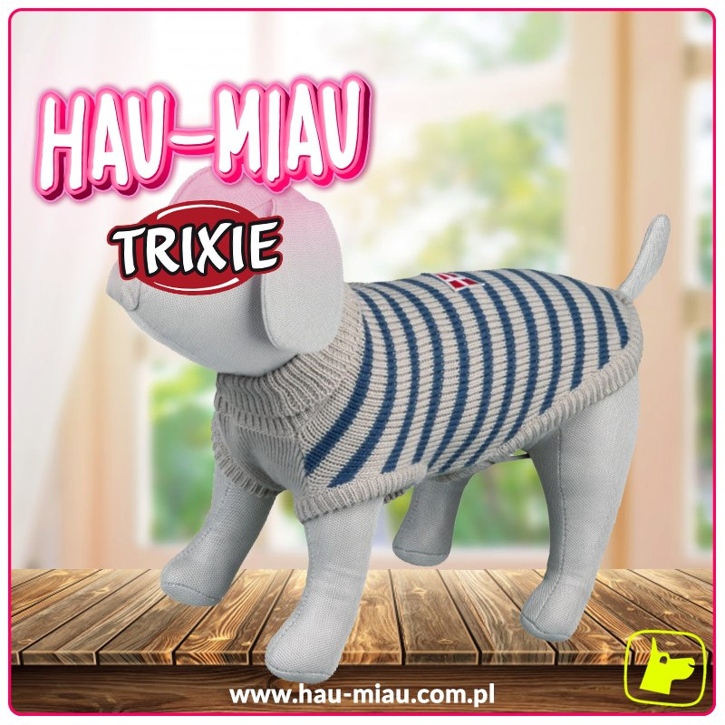 Trixie - Sweterek / Pulower - Milton - SZARO-NIEBIESKI - XXS - 24 cm Trixie - Sweterek / Pulower - Milton - SZARO-NIEBIESKI - XXS - 24 cm