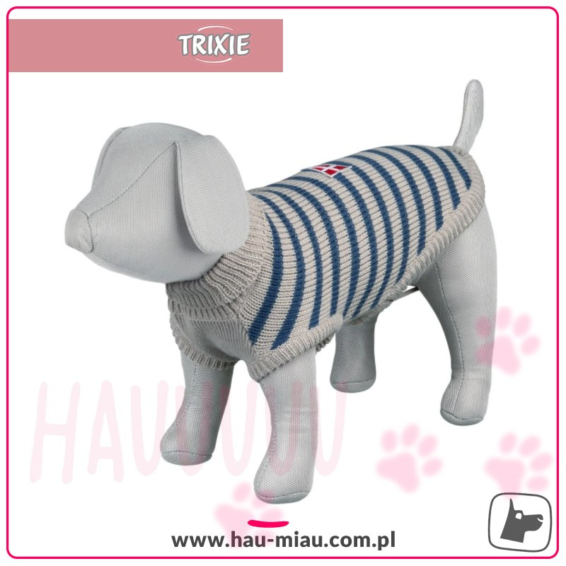 Trixie - Sweterek / Pulower - Milton - SZARO-NIEBIESKI - XXS - 24 cm Trixie - Sweterek / Pulower - Milton - SZARO-NIEBIESKI - XXS - 24 cm