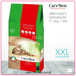 Cat`s Best - Żwirek naturalny Orginal - Opakowanie XXL - 40 L / 17,2 kg