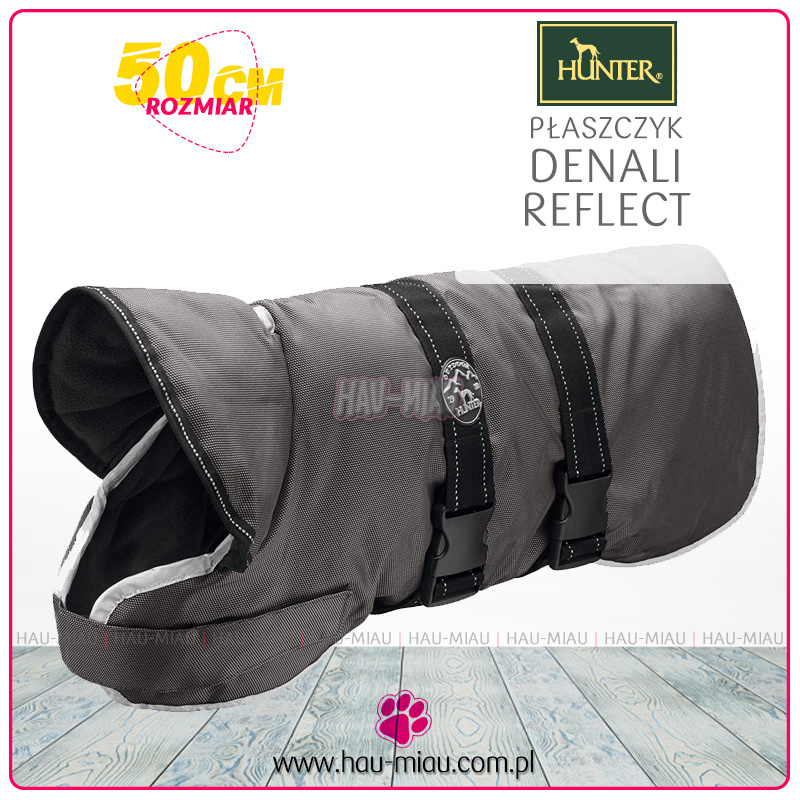 Hunter - Płaszczyk dla psa Denali Reflect - SZARY - rozmiar 50 Hunter - Płaszczyk dla psa Denali Reflect - SZARY - rozmiar 50
