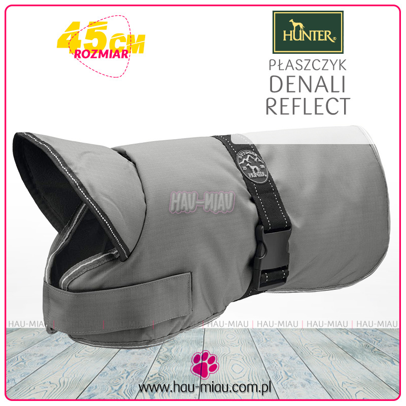 Hunter - Płaszczyk dla psa Denali Reflect - SZARY - rozmiar 45 Hunter - Płaszczyk dla psa Denali Reflect - SZARY - rozmiar 45