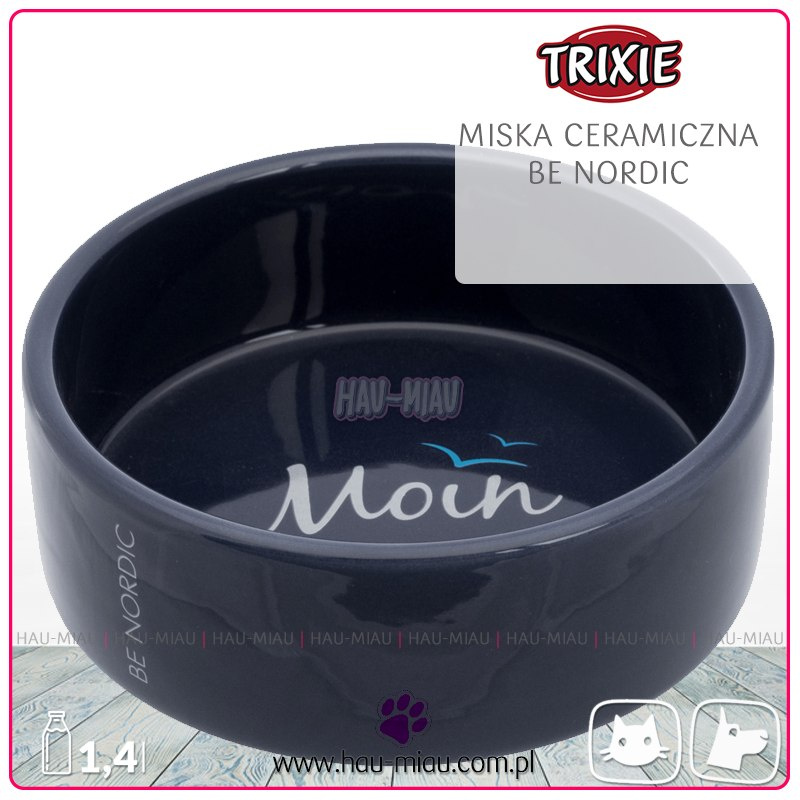 Trixie - Ceramiczna miska Be Nordic - Granatowa - 20 cm / 1,4 L Trixie - Ceramiczna miska Be Nordic - Granatowa - 20 cm / 1,4 L