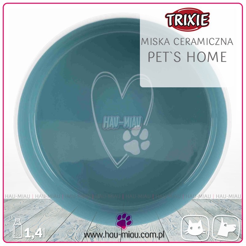 Trixie - Ceramiczna miska - KREMOWO / NIEBIESKA - 20cm / 1,4 L Trixie - Ceramiczna miska - KREMOWO / NIEBIESKA - 20cm / 1,4 L