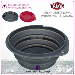 Trixie - Miska podróżna składana - silikonowa - 14cm / 500ml