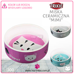 Trixie - Ceramiczna miska z kocim motywem - 250ml