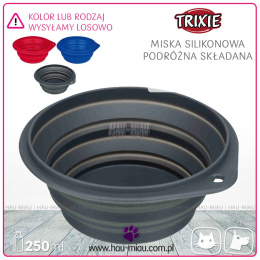 Trixie - Miska podróżna składana - silikonowa - 11cm / 250ml