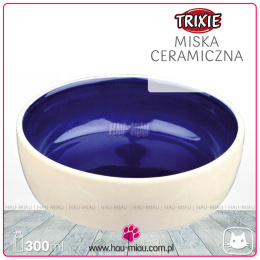 Trixie - Ceramiczna miska z granatowym wnętrzem - 300ml