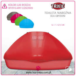 Trixie - Toaleta narożna dla gryzoni do montażu w rogu klatki - mała