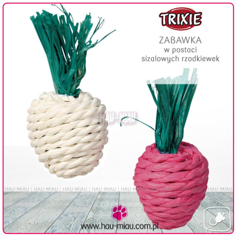 Trixie - Zabawka Dwie RZODKIEWKI dla gryzoni - 8 cm - TOY