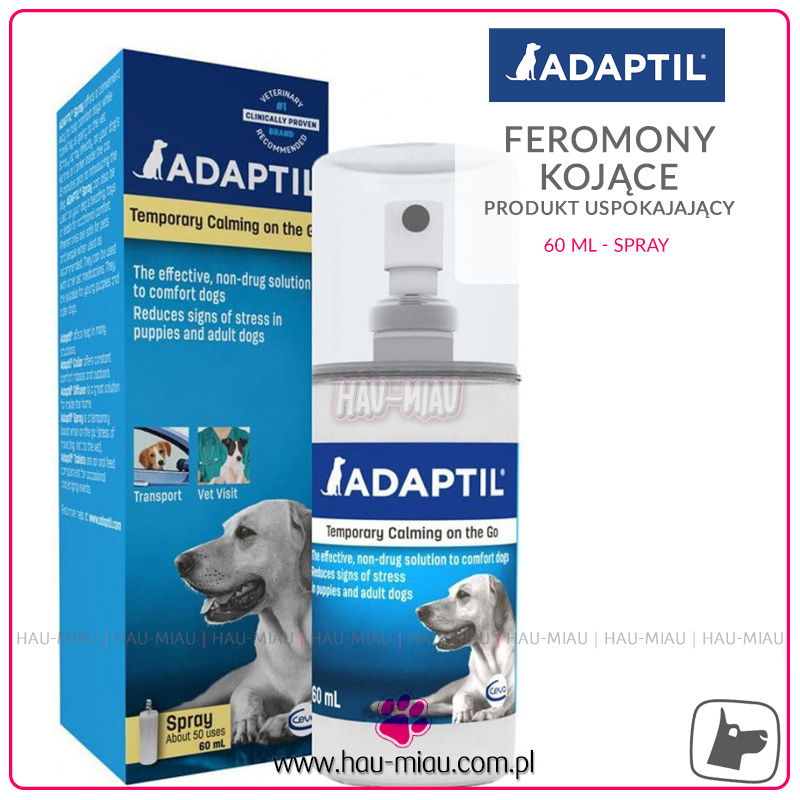 Adaptil - Feromony kojące - Spray uspokajający dla psów - 60 ml
