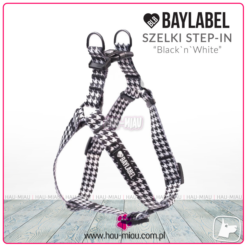 Baylabel - Szelki dla psa - Step-In Black`n`White - "L"
