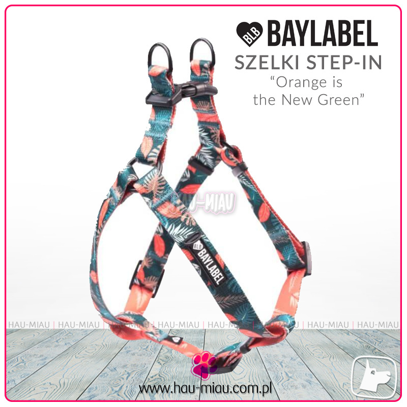 Baylabel - Szelki dla psa - Step-In Orange is the New Green - "L" Baylabel - Szelki dla psa - Step-In Orange is the New Green - "L"