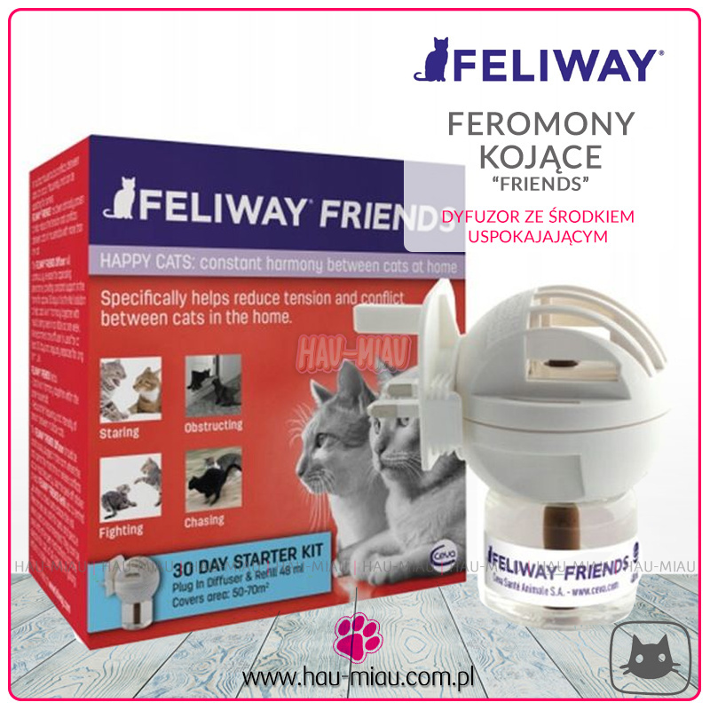 Feliway - Feromony kojące Friends - Dyfuzor ze środkiem uspokajającym dla kota - 48ml
