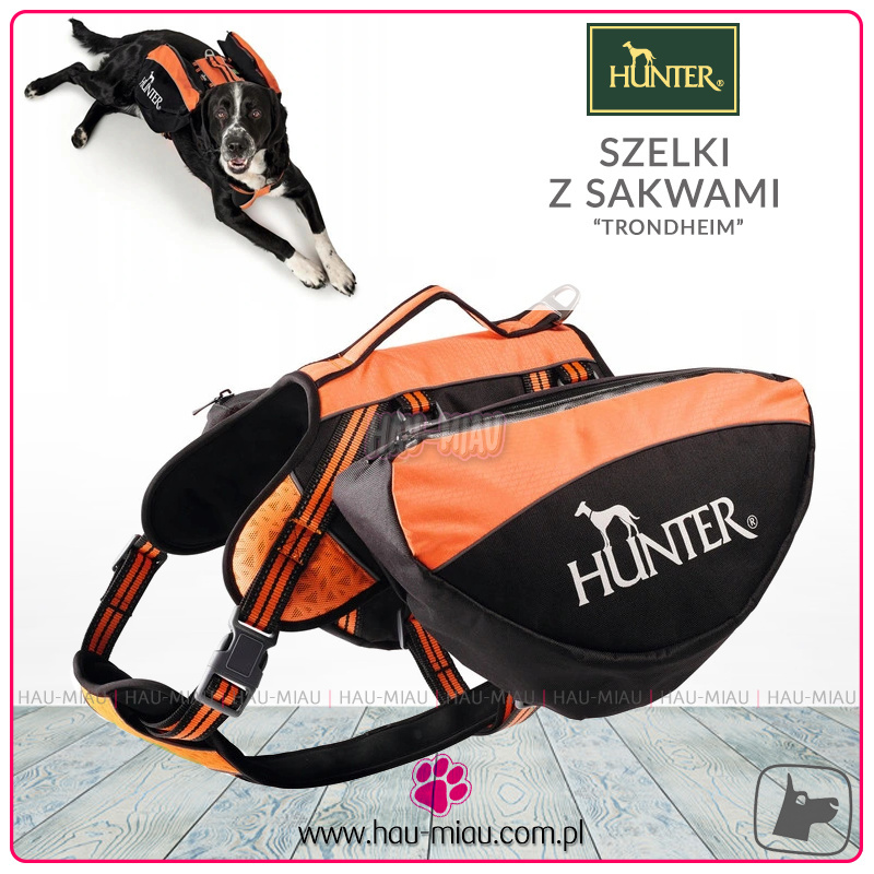 Hunter - Torba podsiodłowa Hunter Trondheim - Szelki z sakwami - M - POMARAŃCZOWO-CZARNA Hunter - Torba podsiodłowa Hunter Trondheim - Szelki z sakwami - M - POMARAŃCZOWO-CZARNA
