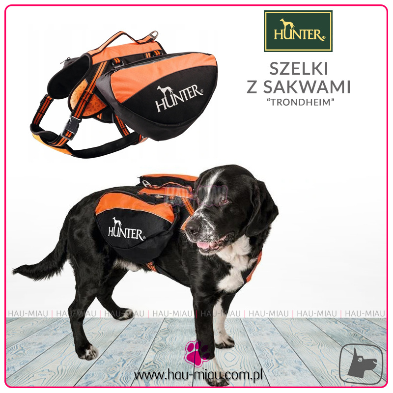 Hunter - Torba podsiodłowa Hunter Trondheim - Szelki z sakwami - M - POMARAŃCZOWO-CZARNA Hunter - Torba podsiodłowa Hunter Trondheim - Szelki z sakwami - M - POMARAŃCZOWO-CZARNA