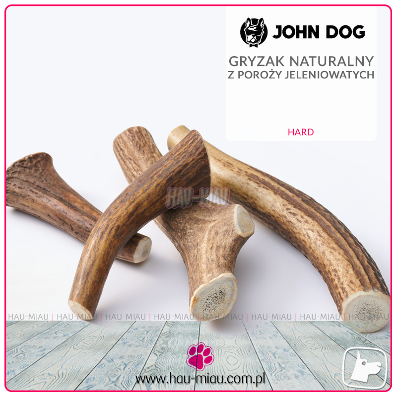 John Dog - Gryak naturalny z poroży jeleniowatych - Hard XL - ok 18 cm John Dog - Gryak naturalny z poroży jeleniowatych - Hard XL - ok 18 cm