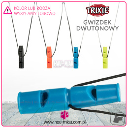 Trixie - Gwizdek plastikowy szkoleniowy dwutonowy - 7,5cm