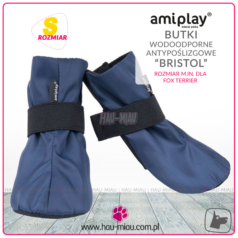 AmiPlay - Buty / Buciki wodoodporne i antypoślizgowe - BRISTOL - Granatowe - M - COCKER SPANIEL AmiPlay - Buty / Buciki wodoodporne i antypoślizgowe - BRISTOL - Granatowe - M - COCKER SPANIEL